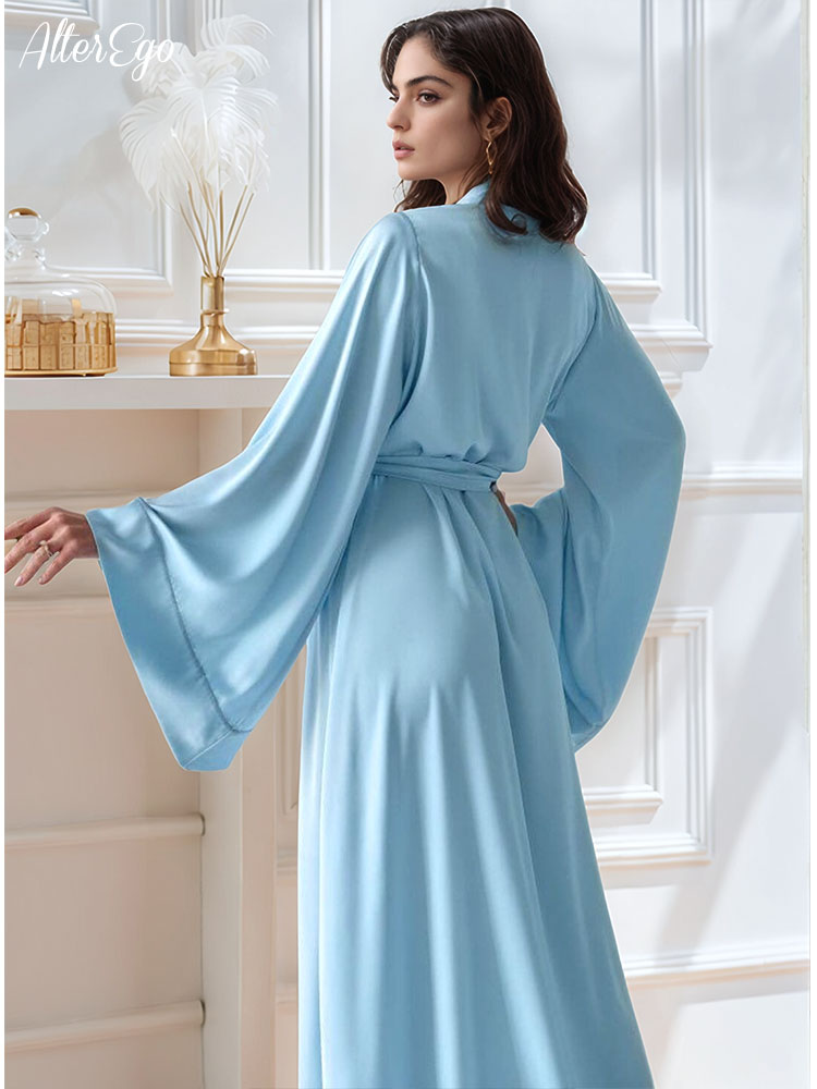 Robe Silk Women - Kimono de mariée longueur au sol,