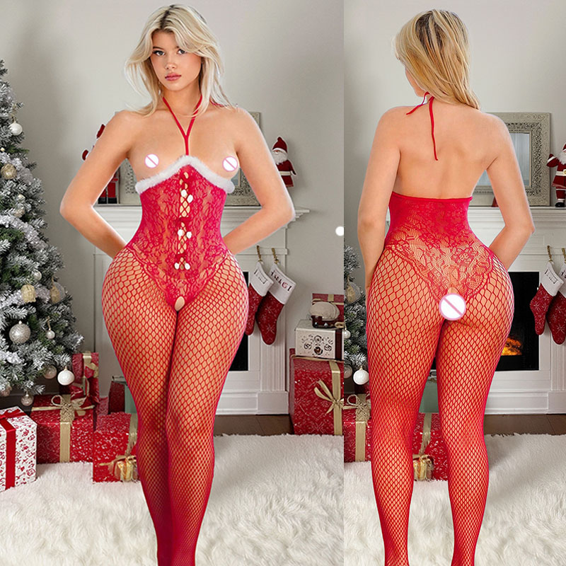 Tenue de jeu de rôle de Noël p - Bodystocking Fishnet avis et prix